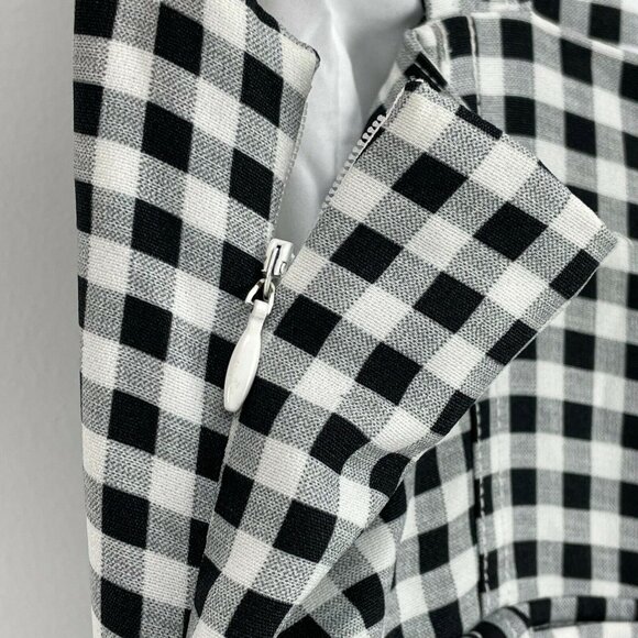 Revolve Likely Dahlia Womens Size 2 Black White Gingham Jumpsuit Flare Leg - Picture 8 of 12